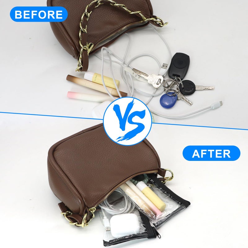 Bcautay 5 Pcs Small Clear Makeup Pouches Mini Clear Zipper Bag Waterproof Cosmetic Bag for Daily or Travel to Keep Small Items - Image 4